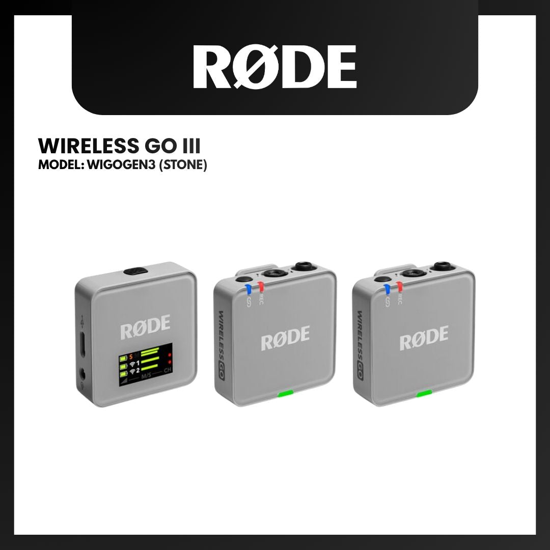 RODE WIRELESS GO III COMPACT WIRELESS MICROPHONE SYSTEM