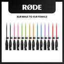 RODE XLR MALE TO XLR FEMALE MICROPHONE CABLE
