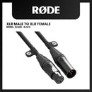 RODE XLR MALE TO XLR FEMALE MICROPHONE CABLE