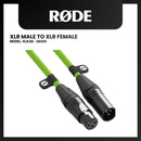 RODE XLR MALE TO XLR FEMALE MICROPHONE CABLE