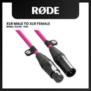 RODE XLR MALE TO XLR FEMALE MICROPHONE CABLE