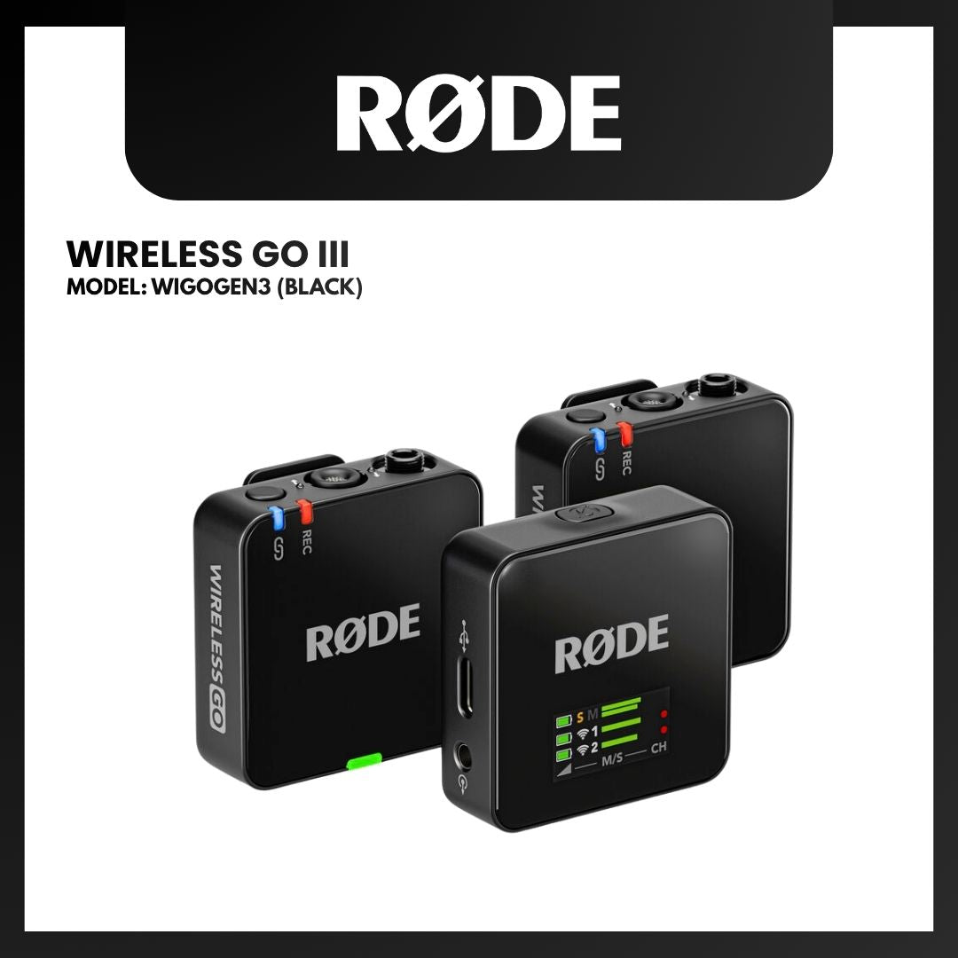RODE WIRELESS GO III COMPACT WIRELESS MICROPHONE SYSTEM