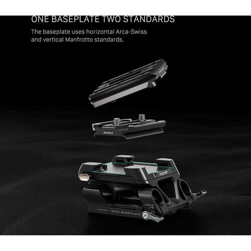 TILTA 15mm LWS ARCA DUAL BASEPLATE KIT (BLACK)