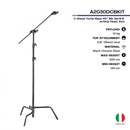 Avenger A2030DCBKIT Turtle Base C-Stand Grip Arm Kit (9.8', Black) | Century Stand | C Stand | Light Stand - MQ Group