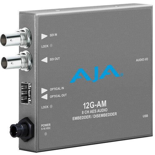 AJA 8-Channel 12G-SDI AES audio Embedder/Disembedder, Fiber Options, 8 XLR - MQ Group