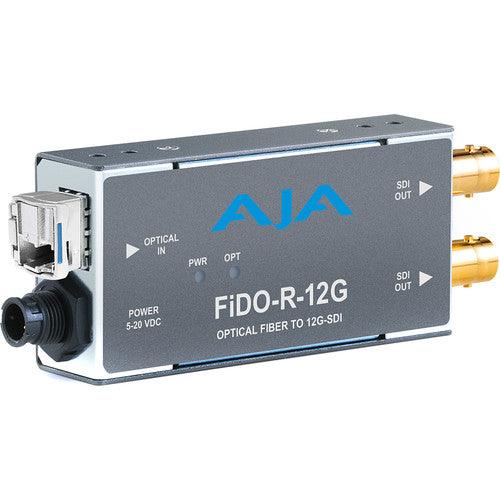 AJA FiDO 1-Channel Single Mode LC Fiber to 12G-SDI Receiver - MQ Group