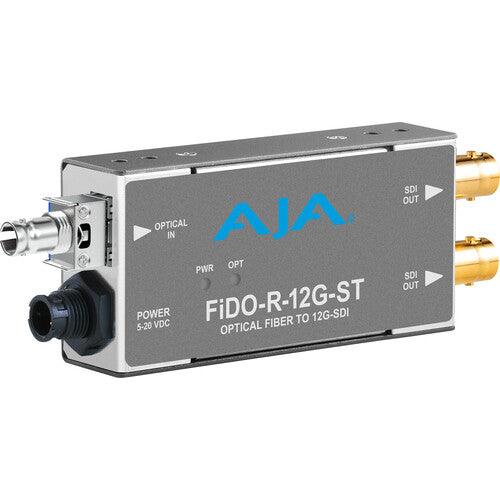 AJA FiDO 1-Channel Single Mode ST Fiber to 12G-SDI Receiver - MQ Group