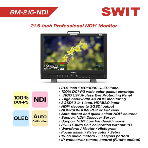 SWIT BM-215-NDI 21.5' Professional NDI Monitor - MQ Group