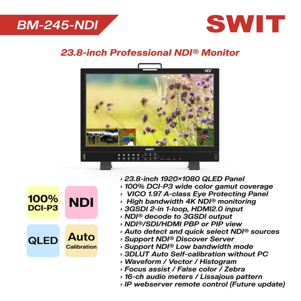 SWIT BM-245-NDI 23.8' Professional NDI Monitor - MQ Group