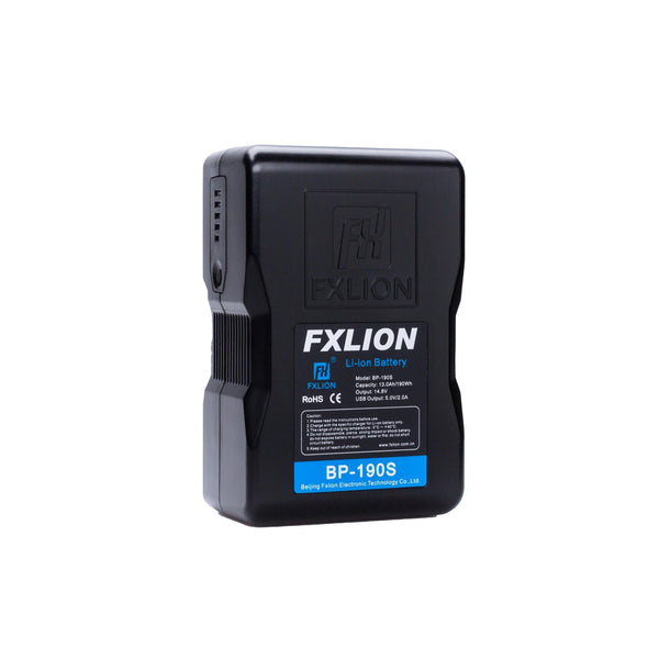Fxlion BP-190S Cool Black Series V-lock Battery 14.8V,190wh | with USB,D-TAP | V Mount | V Lock Battery - MQ Group