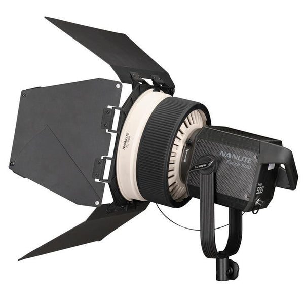 Nanlite FL-20G 10' Focusable Glass Fresnel with 8-leaf Barn doors kit - MQ Group