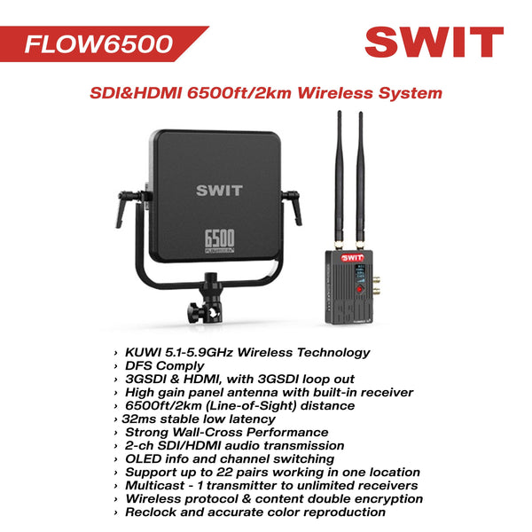 FLOW6500 SDI & HDMI 6500ft Wireless Video & Audio Transmission System - MQ Group