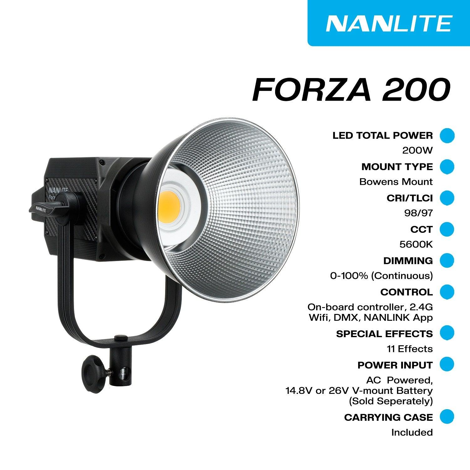 Nanlite Lampe de Studio Forza 200 Reportage Et Studiolicht + très bien Nanlite Lampe de Studio Forza 200 Reportage Et Studiolicht + très bien
