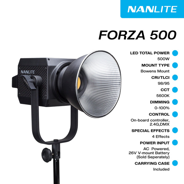 Nanlite Forza 500 500W Monolight Daylight System - MQ Group