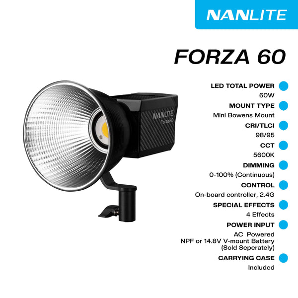 Nanlite Forza 60 Monolight Daylight System - MQ Group