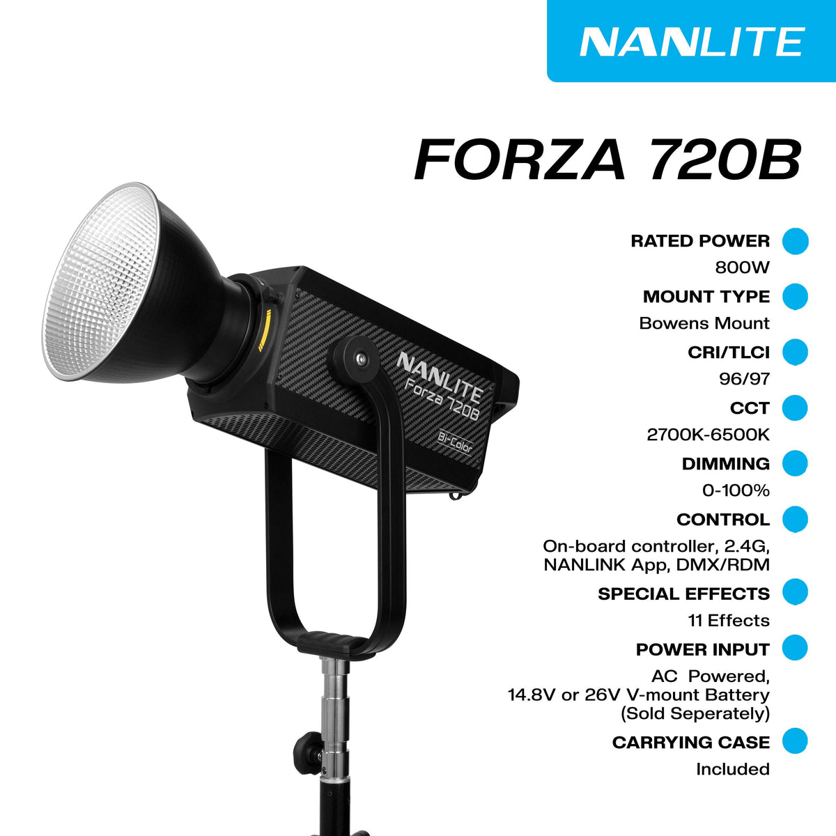 【美品】NANLITE Forza 720B Nanlite Forza 720B Bi-Color LED Monolight