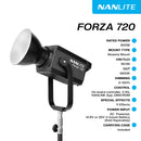 NANLITE Forza 720 800W Daylight LED Spot light System - MQ Group
