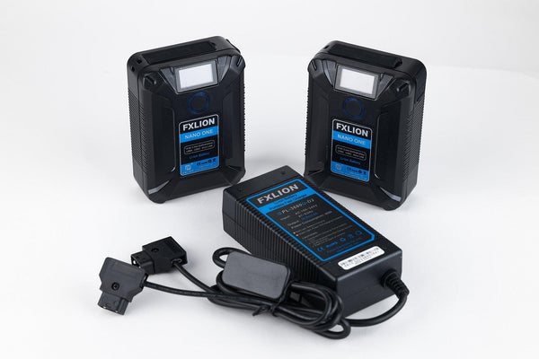 Dual Nano One 50Wh 14.8V V-mount Battery w/ Mini Dual D-tap Fast Charger kit - MQ Group