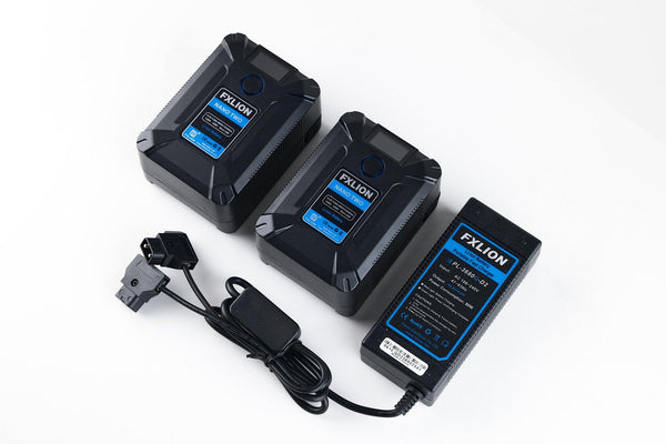 Dual Nano Two 98Wh 14.8V V-mount Battery w/ Mini Dual D-tap Fast Charger kit - MQ Group
