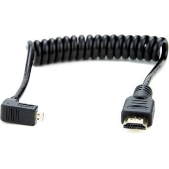 Atomos Right-Angle Micro-HDMI to HDMI Coiled Cable (30cm) | SKU ATOMCAB007 - MQ Group