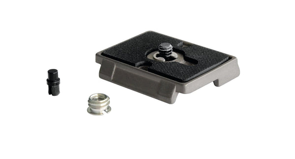Manfrotto 200PL Quick Release Plate with 1/4'-20 Screw and 3/8' Bushing Adapter - MQ Group