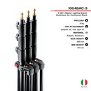 3 set - Manfrotto Alu Master Air-Cushioned Stand (Black, 12') 1004BAC-3 | Light Stand - MQ Group