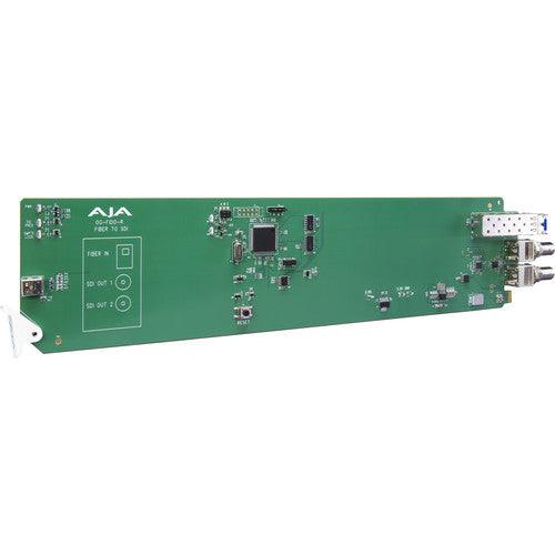 AJA 1-Channel 12G-SDI/ST Single Mode ST Fiber Receiver, DashBoard Support - MQ Group