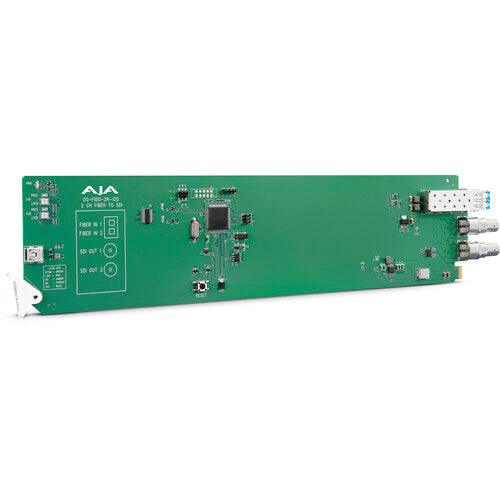 AJA 2-Channel 12G-SDI/LC Single Mode LC Fiber to Receiver, DashBoard Support - MQ Group