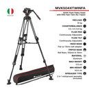 Manfrotto MVK504XTWINFA 504X Fluid Video Head & 645 FAST Aluminum Tripod with Mid-Level Spreader | Video Tripod - MQ Group