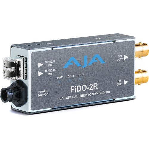 AJA FiDO 2-Channel Multi-Mode LC Fiber to 3G-SDI Receiver - MQ Group