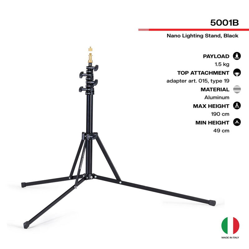 Manfrotto 5001B Nano Light Stand Black) Light Stand